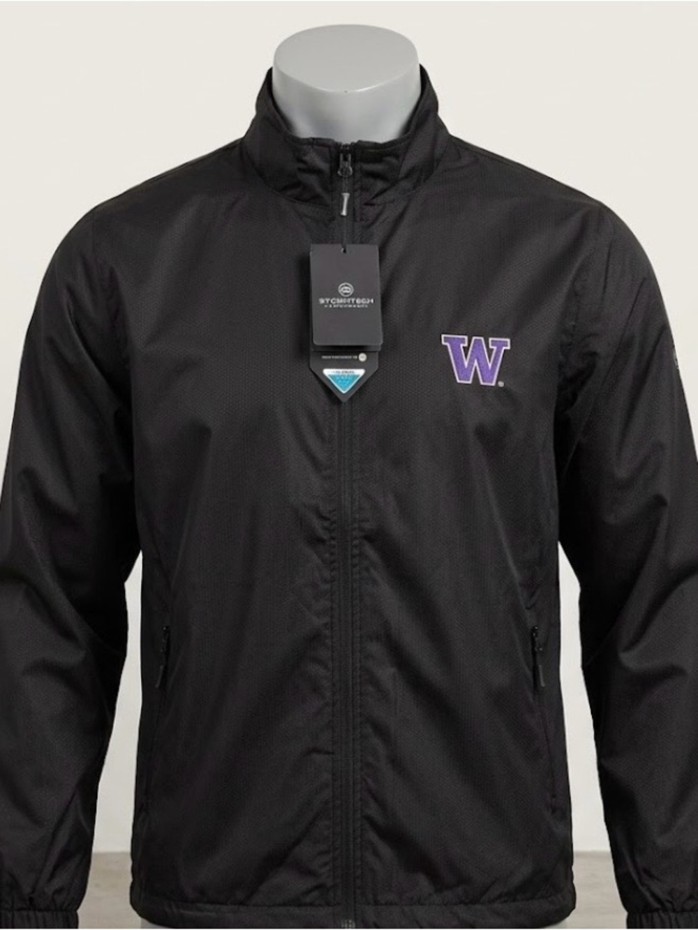 STORMTECH Black Windbreaker Jacket WASHINGTON HUSKIES